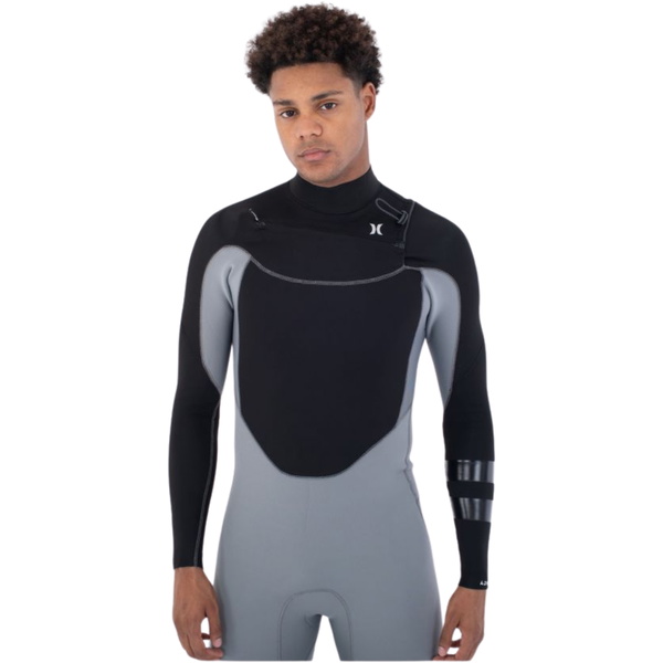 2025 Hurley Mens Advant 3/2mm Chest Zip Wetsuit MFS0013322 - Iron Ore